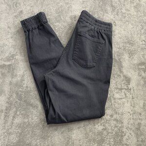 Spanx Pants Womens Medium Gray Washed Stretch Twill Cargo Joggers High Rise 29”